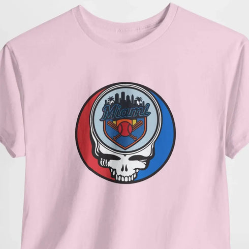 Grateful Dead - Miami Marlins Classic Stealie T Shirt - MLB - StealieShop